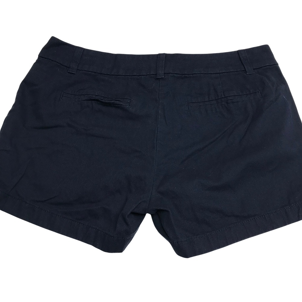 J Crew Navy Blue Pockets Belt Loops Casual Women's Chino Shorts Size 8 - Picture 2 of 9